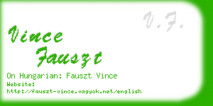 vince fauszt business card